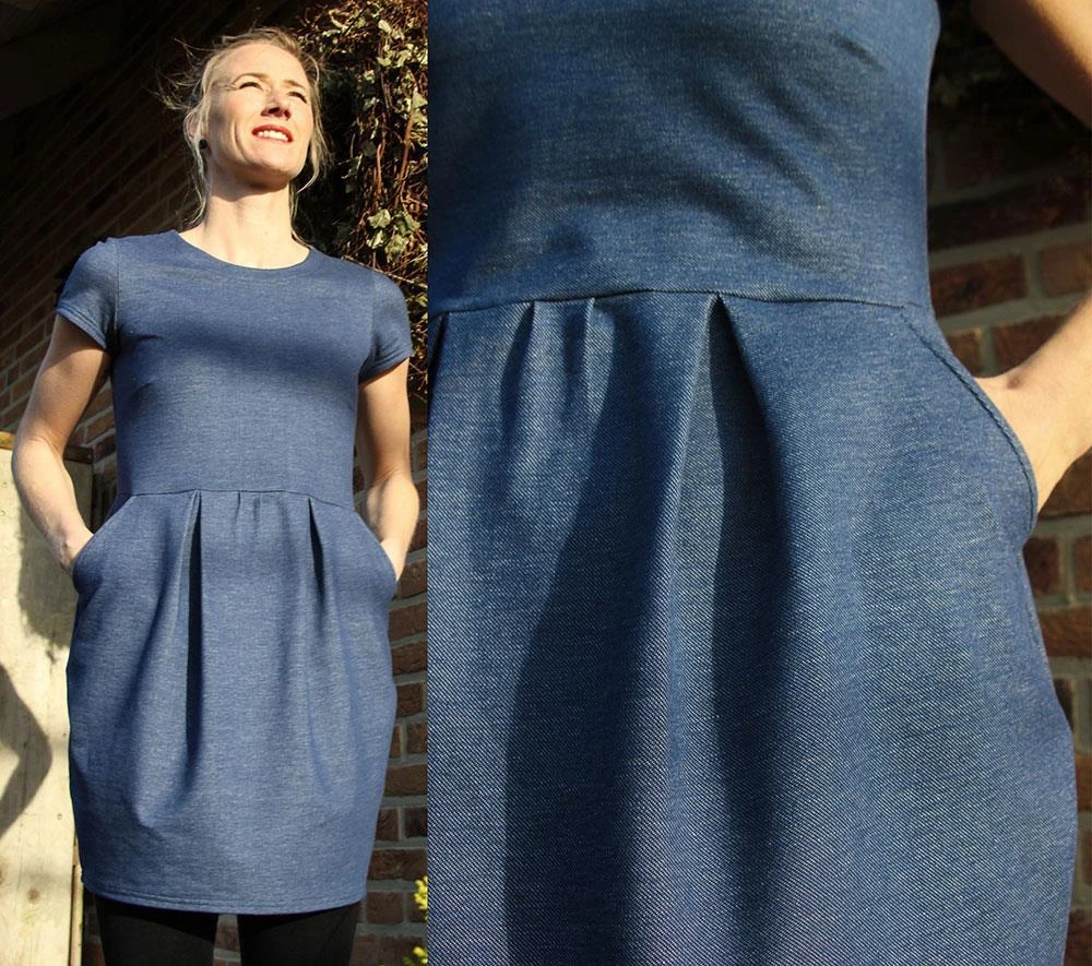 European Cotton Elastane Jersey Knit, Oeko-Tex, Denim Look, Black 3 European Cotton Elastane Jersey Knit, Oeko-Tex, Denim Look, Black - Image 3