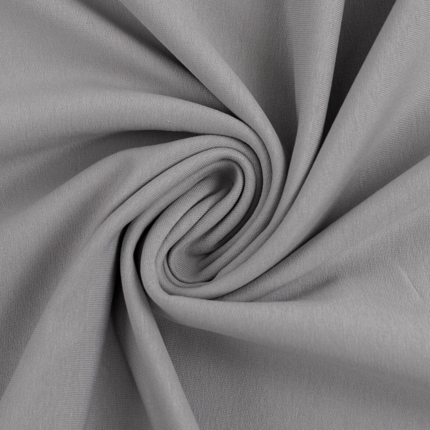 European Cotton Elastane Jersey, Solid, Oeko-Tex, Grey 1 European Cotton Elastane Jersey, Solid, Oeko-Tex, Grey
