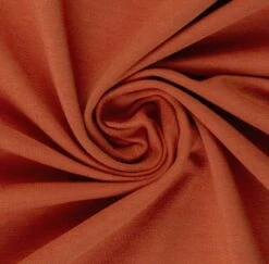 European Cotton Elastane Jersey, Solid, Oeko-Tex, Terracotta