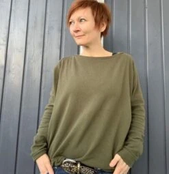 European Knitted Brushed Cotton, Mid Weight, Khaki -Tailor Supplies Sales 2024 3674 6