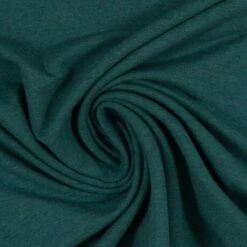 European Jogging Sweater Knit, Oeko-Tex, Melange Dark Green