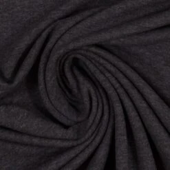 European Jogging Sweater Knit, Oeko-Tex, Melange Charcoal Grey