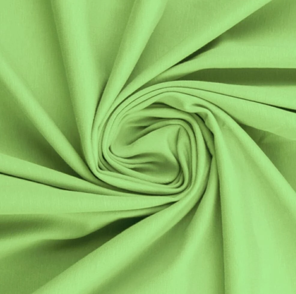 European Cotton Elastane Jersey, Solid, Oeko-Tex, Soft Lime 1 European Cotton Elastane Jersey, Solid, Oeko-Tex, Soft Lime