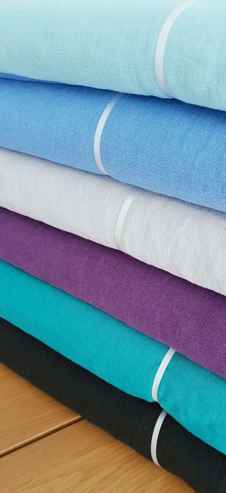 *REMNANT 53cm* European Linen, Plain, Ivory 4 *REMNANT 53cm* European Linen, Plain, Ivory - Image 4