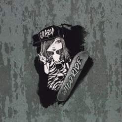 European Knit, French Terry, Oeko-Tex, Panel 74cm Skater Girl Grey