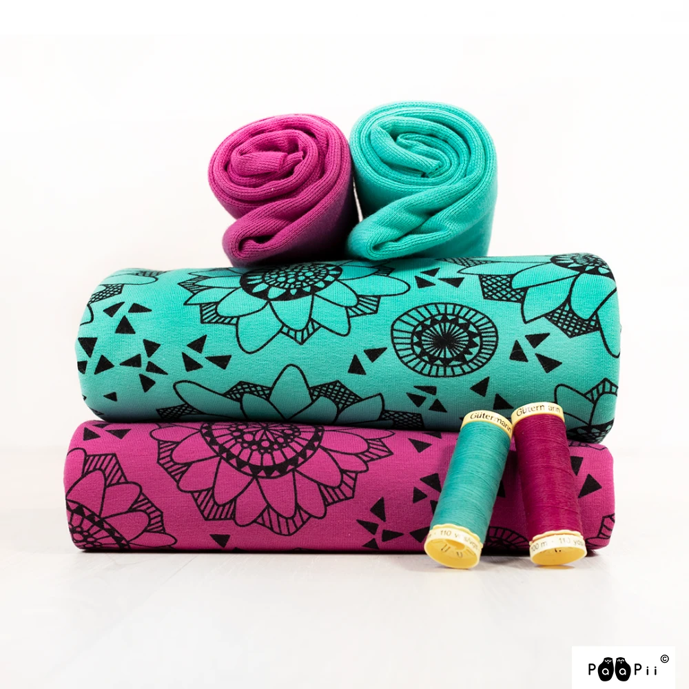 *REMNANT 143cm* PaaPii Design, GOTS Organic Jersey, Lumme Purple 3 *REMNANT 143cm* PaaPii Design, GOTS Organic Jersey, Lumme Purple - Image 3