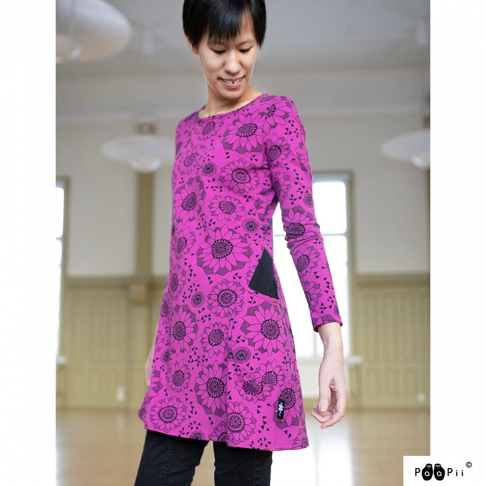 *REMNANT 143cm* PaaPii Design, GOTS Organic Jersey, Lumme Purple 5 *REMNANT 143cm* PaaPii Design, GOTS Organic Jersey, Lumme Purple - Image 5