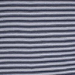 European Cotton Elastane Jersey, Oeko Tex, Stripes 3mm Dark Blue/White