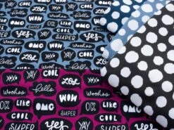 European Knit, Oeko-Tex French Terry Cosy, Speech Bubbles Honeysuckle -Tailor Supplies Sales 2024 5220 2