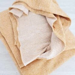 *REMNANT 159cm* European Knit, 100% Cotton Light French Terry, Ochre Melange -Tailor Supplies Sales 2024 5255 2