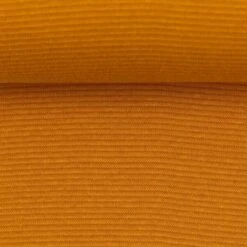European Cotton Elastane Jersey, Oeko-Tex, 1mm Stripes Ochre/Mustard Yellow