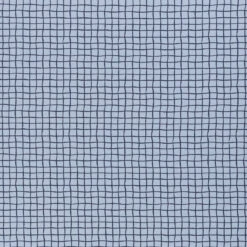 European Cotton Elastane Jersey, Oeko-Tex, Grid Sky Light Blue/Denim Blue