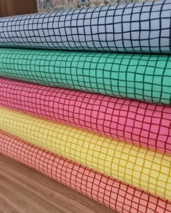 European Cotton Elastane Jersey, Oeko-Tex, Grid Seafoam/Light Eucalypt -Tailor Supplies Sales 2024 6361 2