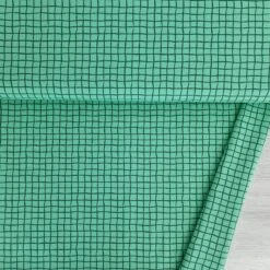 European Cotton Elastane Jersey, Oeko-Tex, Grid Seafoam/Light Eucalypt