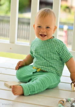 European Cotton Elastane Jersey, Oeko-Tex, Grid Seafoam/Light Eucalypt -Tailor Supplies Sales 2024 6361 5