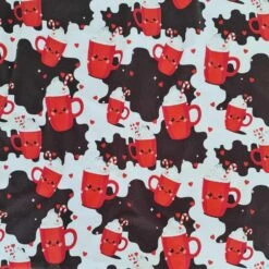 European Cotton Elastane Jersey, GOTS Organic, Hot Chocolate White