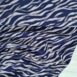 *REMNANT 150cm* European Woven Viscose, Oeko-Tex, Tiger Dots Grey Navy