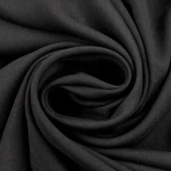 *REMNANT 58cm* European Woven Viscose, Oeko-Tex, Black