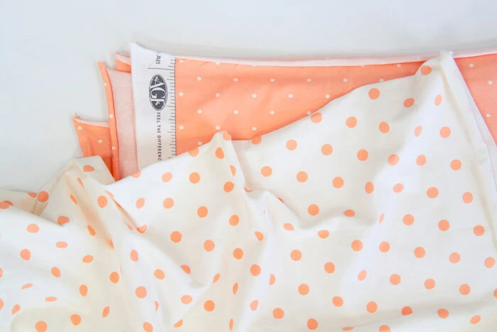*REMNANT 113cm* Art Gallery Fabrics, Oeko-Tex, Spotted Bubbles Creamsicle In KNIT 3 *REMNANT 113cm* Art Gallery Fabrics, Oeko-Tex, Spotted Bubbles Creamsicle In KNIT - Image 3