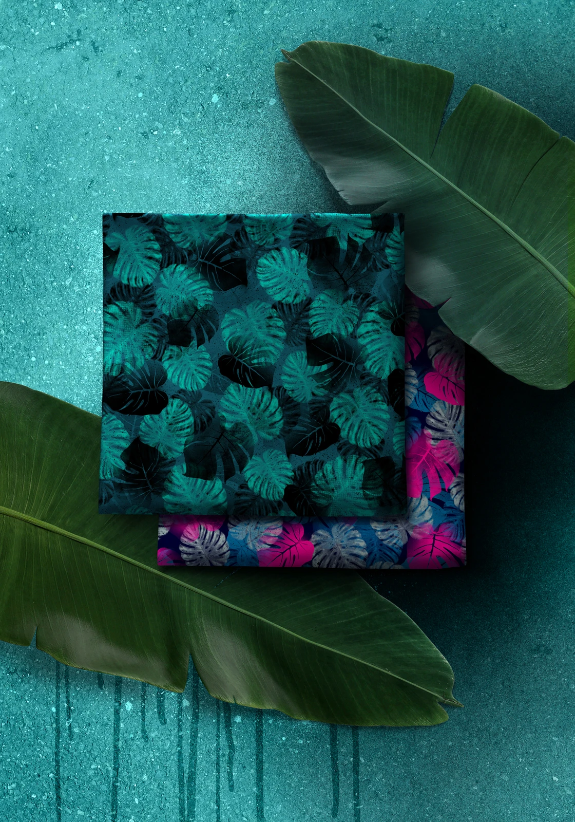 European Lightweight Woven Cotton, Oeko-Tex, Jungle Leaves Green 3 European Lightweight Woven Cotton, Oeko-Tex, Jungle Leaves Green - Image 3