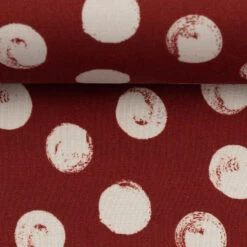 European Viscose Linen Blend, Spots Burgundy -Tailor Supplies Sales 2024 6681 1