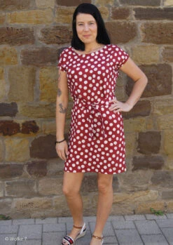 European Viscose Linen Blend, Spots Burgundy -Tailor Supplies Sales 2024 6681 2