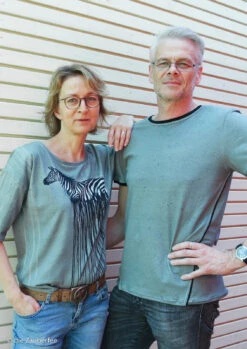 European Cotton Elastane Jersey, Oeko-Tex, Speckles Charcoal/Mint -Tailor Supplies Sales 2024 6707 2