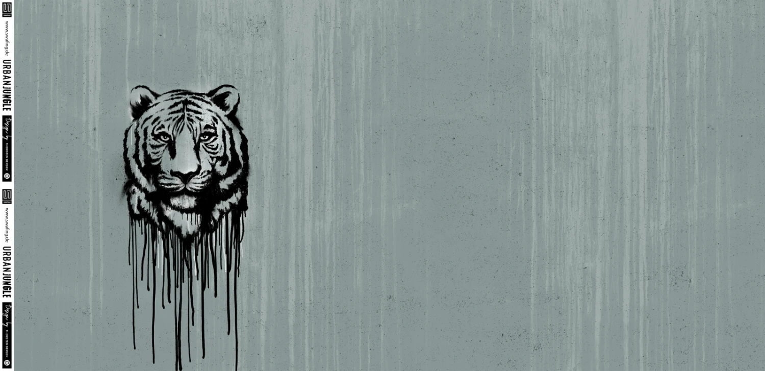 European Cotton Elastane Jersey, Oeko-Tex, Wild Tiger Panel 61cm 2 European Cotton Elastane Jersey, Oeko-Tex, Wild Tiger Panel 61cm - Image 2