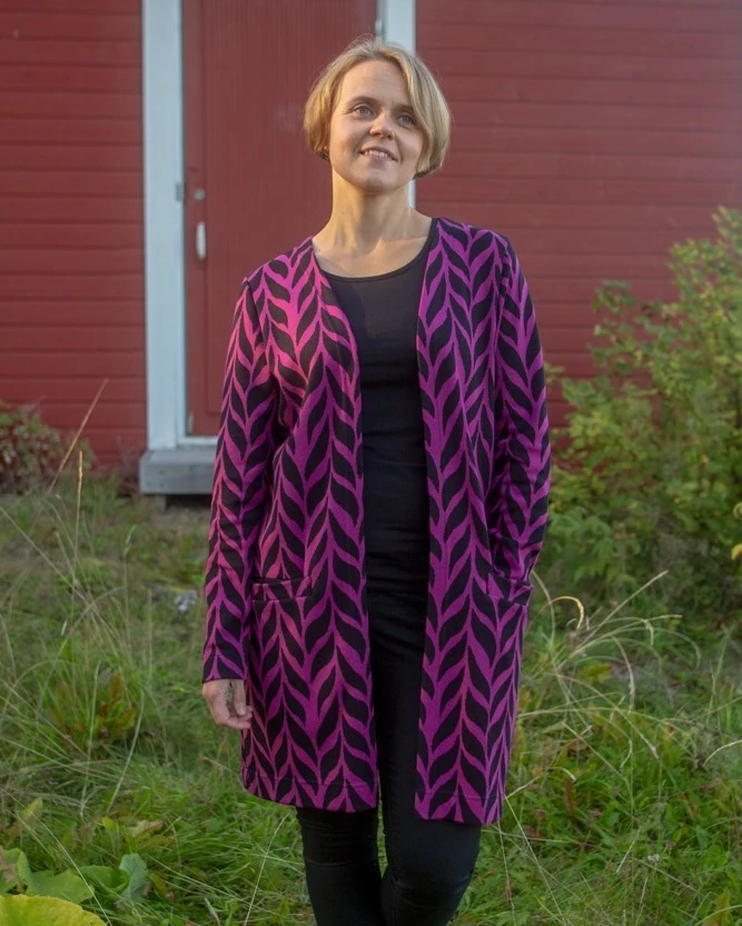 PaaPii Design, GOTS Organic, Jacquard Knit, Plait Purple 5 PaaPii Design, GOTS Organic, Jacquard Knit, Plait Purple - Image 5