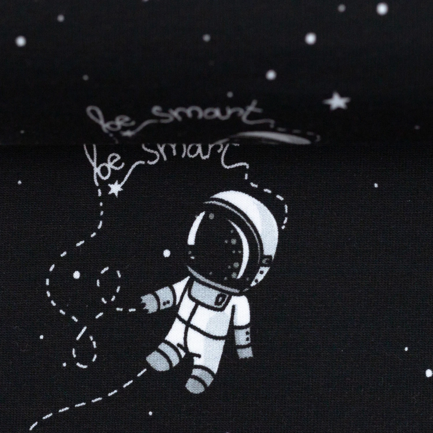 European Knit, Oeko-Tex French Terry, Astronauts Black 2 European Knit, Oeko-Tex French Terry, Astronauts Black - Image 2
