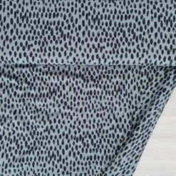 *REMNANT 105cm* European Modal Blend French Terry Knit, Brush Black & Acacia