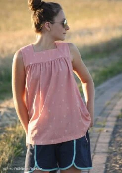 *REMNANT 122cm* European Cotton Elastane Jersey Knit, Oeko-Tex, Denim Look, Pink -Tailor Supplies Sales 2024 7386 4