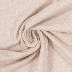 European Cotton Elastane Jersey, Oeko-Tex, Melange Oatmeal