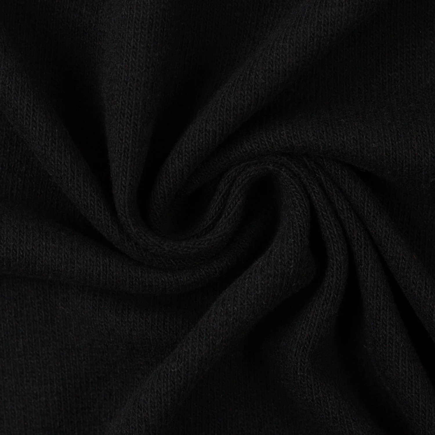 *REMNANT 92cm* European Knitted Brushed Cotton, Winter Weight, Black 1 *REMNANT 92cm* European Knitted Brushed Cotton, Winter Weight, Black