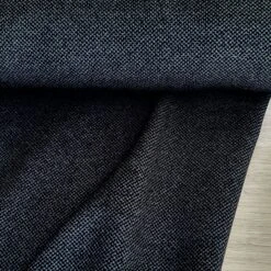 European Knit, Oeko-Tex French Terry, Mesh Charcoal Black