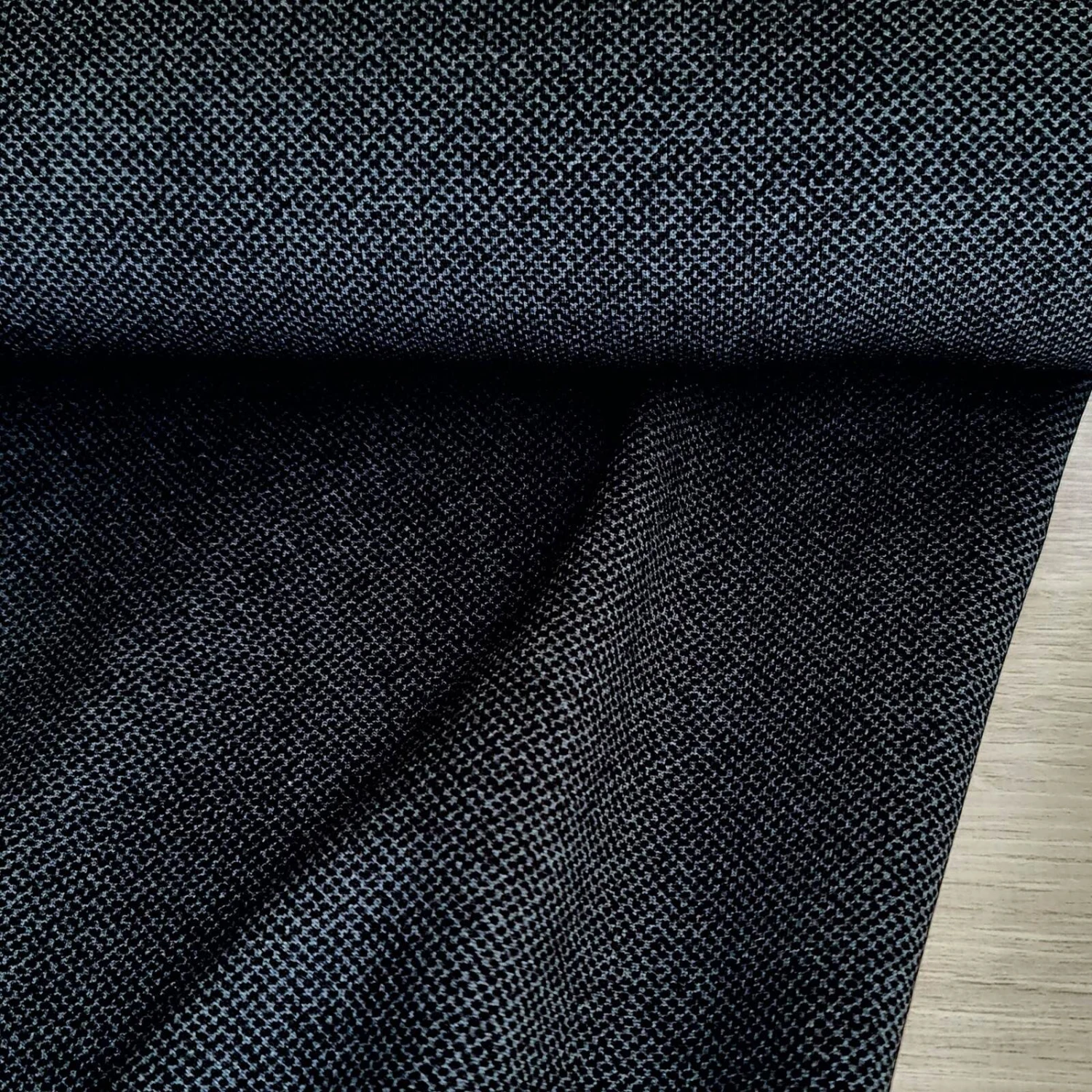 European Knit, Oeko-Tex French Terry, Mesh Charcoal Black 1 European Knit, Oeko-Tex French Terry, Mesh Charcoal Black