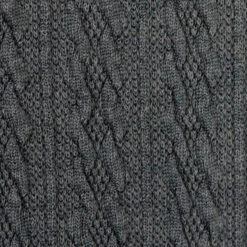 European Cable Cardigan Knit, Charcoal Grey