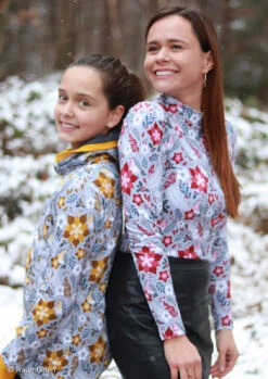 European Modal Blend French Terry Knit, Robin Floral Light Ochre -Tailor Supplies Sales 2024 7499 5