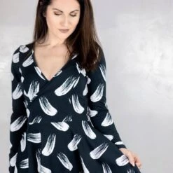 European Modal Blend French Terry Knit, Brush Strokes Black/White 9 European Modal Blend French Terry Knit, Brush Strokes Black/White -Tailor Supplies Sales 2024 7510 2