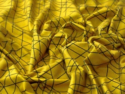 European Knit, Oeko-Tex French Terry, Lines Bright Ochre -Tailor Supplies Sales 2024 7555 2