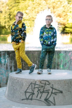 European Knit, Oeko-Tex French Terry, Lines Bright Ochre -Tailor Supplies Sales 2024 7555 4