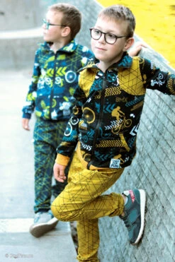 European Knit, Oeko-Tex French Terry, Lines Bright Ochre -Tailor Supplies Sales 2024 7555 6