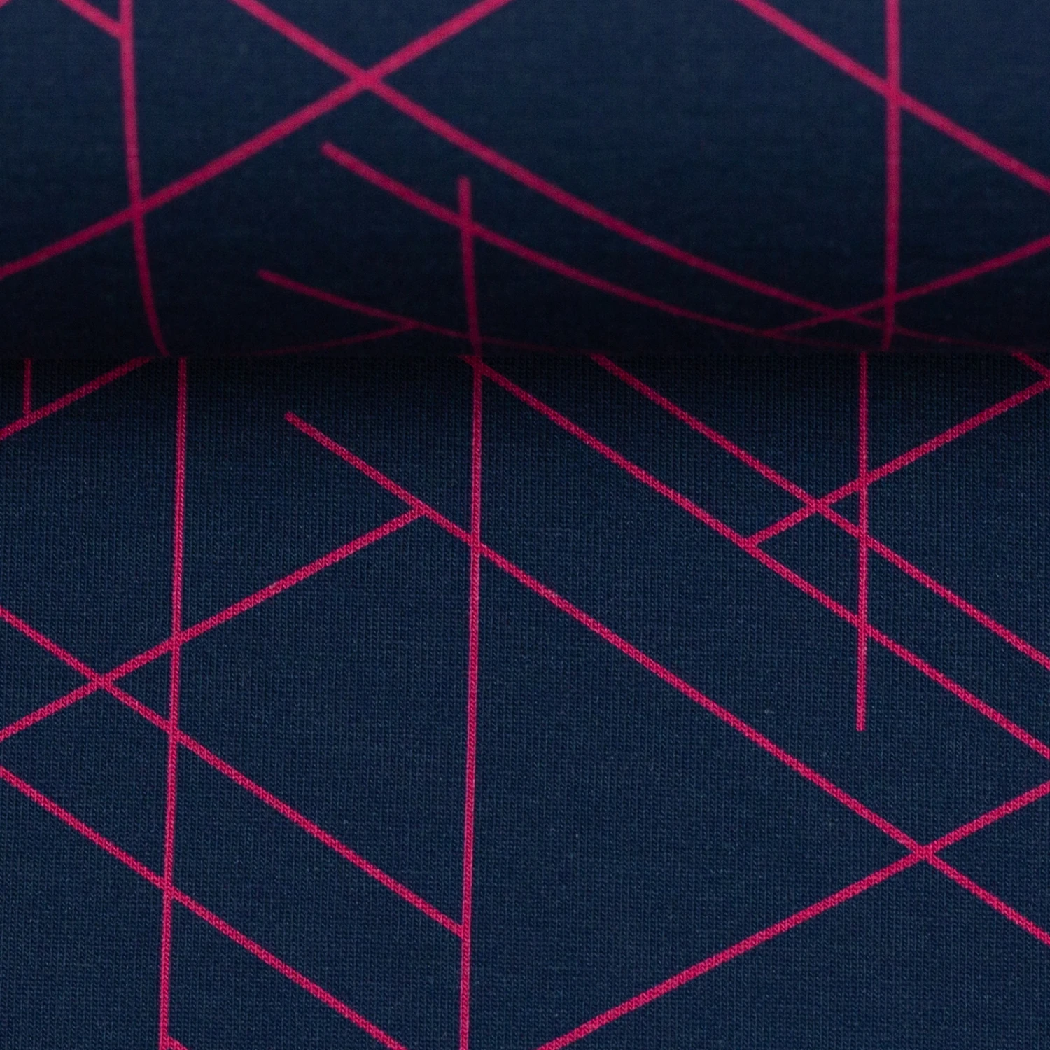 *REMNANT 79cm* European Knit, Oeko-Tex French Terry, Lines Honeysuckle 2 *REMNANT 79cm* European Knit, Oeko-Tex French Terry, Lines Honeysuckle - Image 2