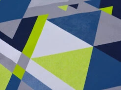 European Knit, Oeko-Tex French Terry, Triangles Neon Green -Tailor Supplies Sales 2024 7559 2