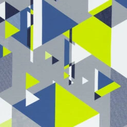 European Knit, Oeko-Tex French Terry, Triangles Neon Green