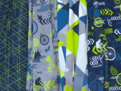 European Knit, Oeko-Tex French Terry, Triangles Neon Green -Tailor Supplies Sales 2024 7559 4