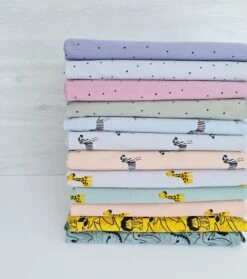 European Cotton Elastane Jersey, Oeko-Tex, Baby Giraffes Peachy Pink -Tailor Supplies Sales 2024 7618 3