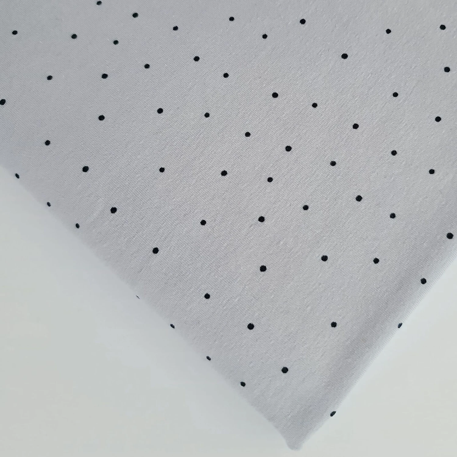 European Cotton Elastane Jersey, Oeko-Tex, Spots Grey 1 European Cotton Elastane Jersey, Oeko-Tex, Spots Grey