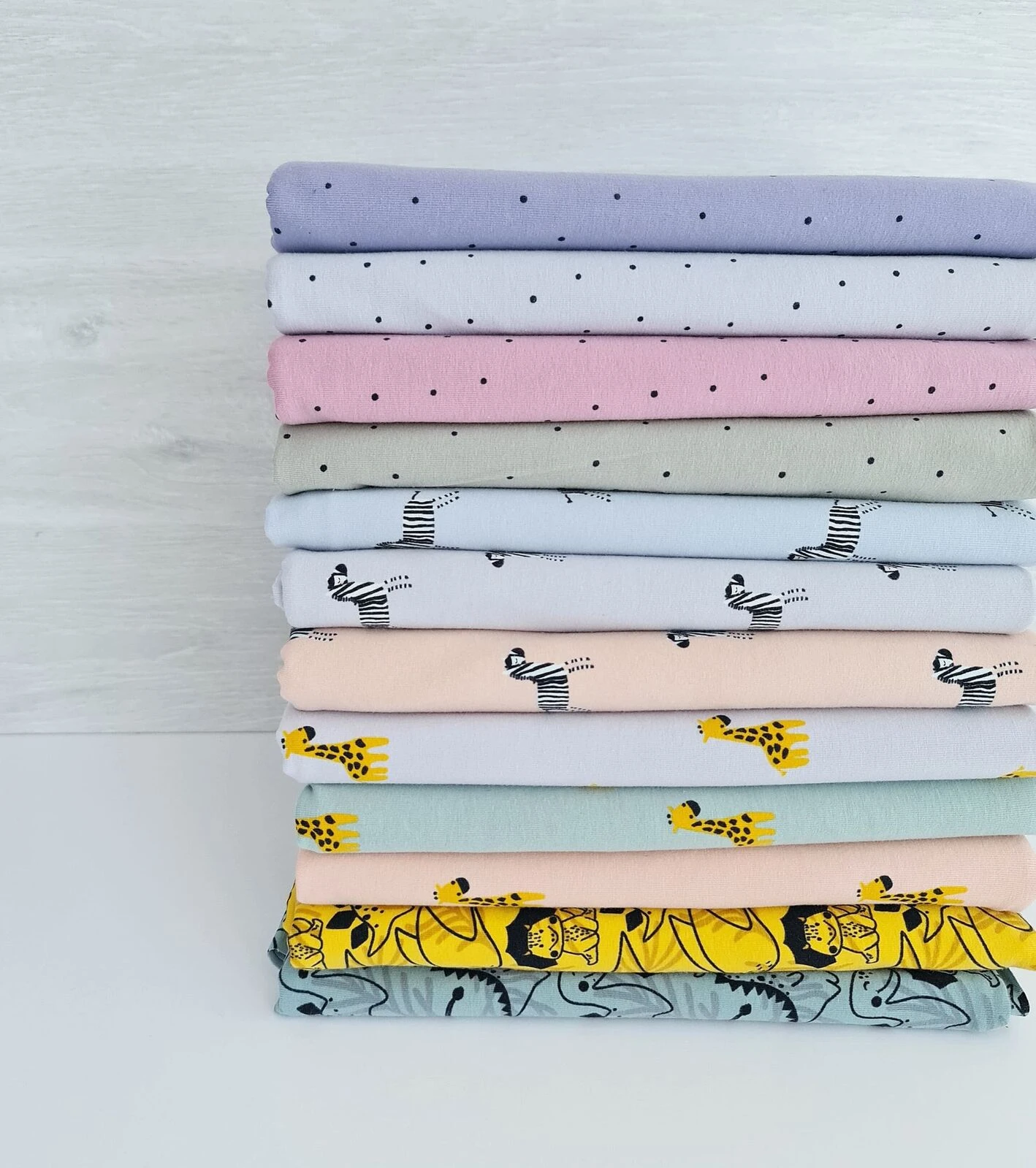 European Cotton Elastane Jersey, Oeko-Tex, Spots Lavender 5 European Cotton Elastane Jersey, Oeko-Tex, Spots Lavender - Image 5