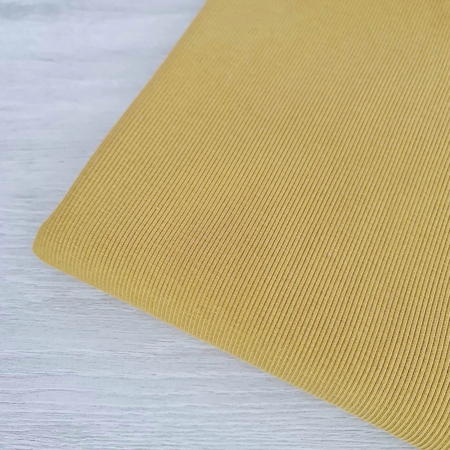 Tygdrommar, Oeko-Tex, Ribbed Knit, Curry 1 Tygdrommar, Oeko-Tex, Ribbed Knit, Curry